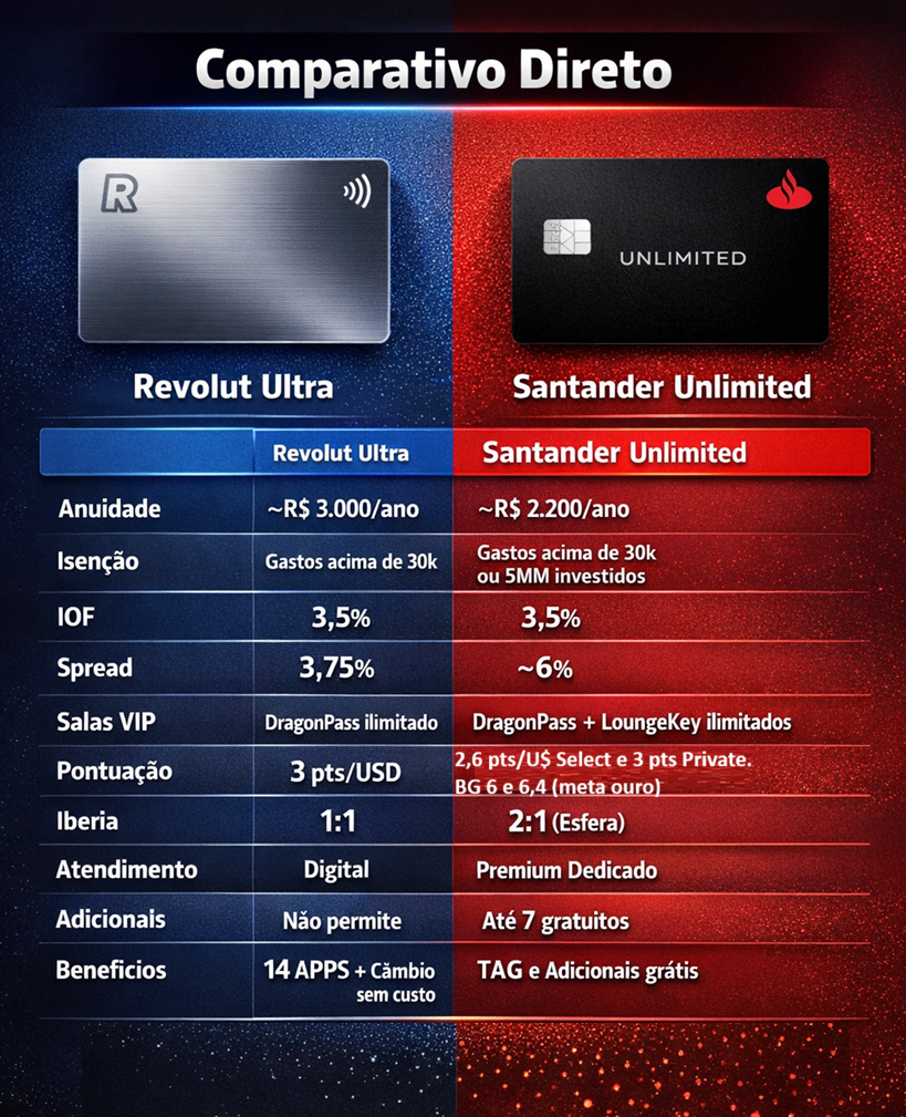 Santander Unlimited vs Ultra Revolut